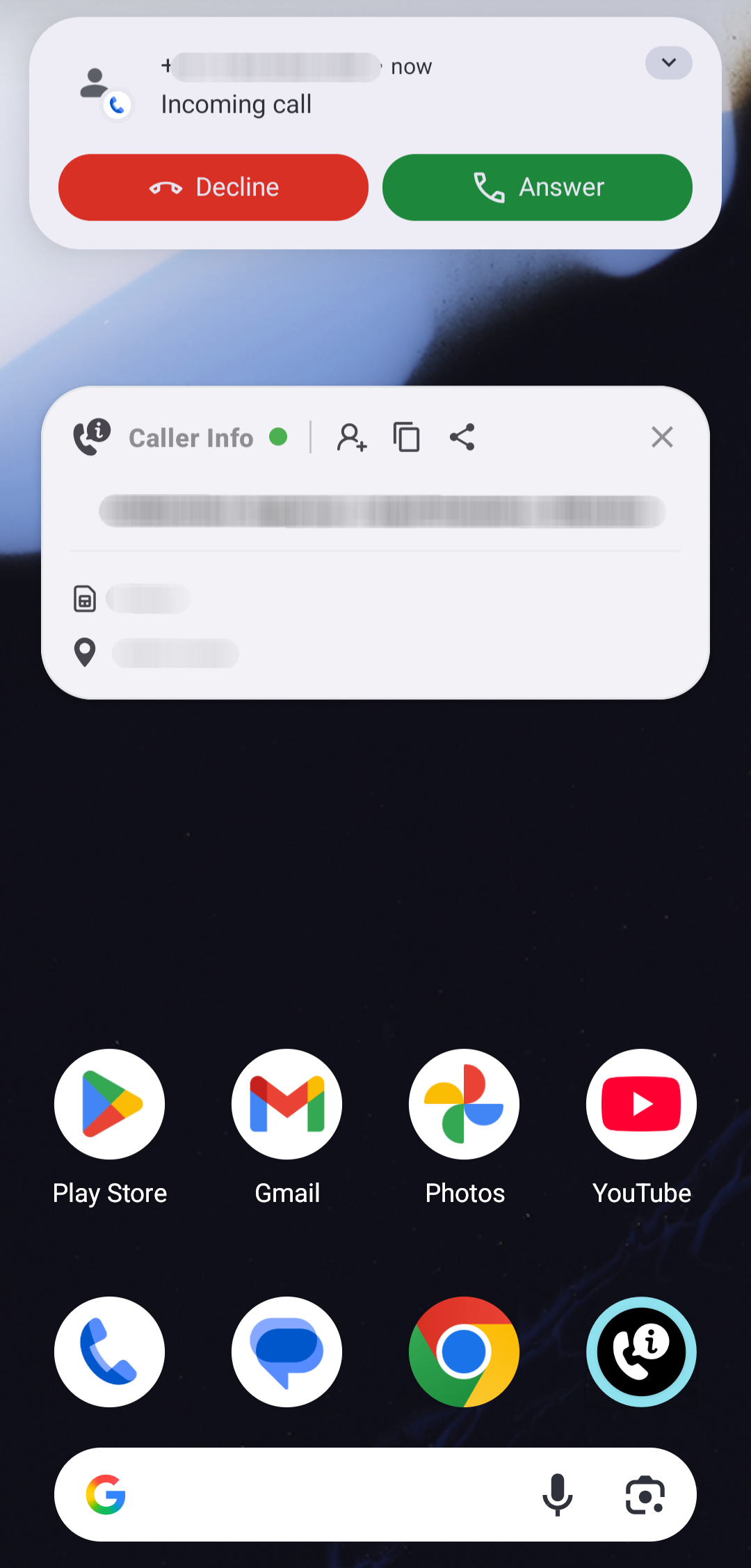 Caller Info Displaying Name